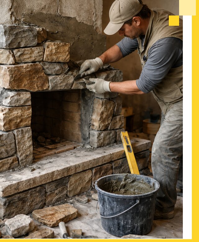 Изготовление и установка каменных каминов под ключ в Владикавказе