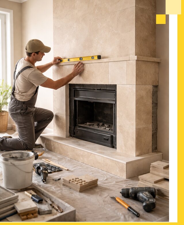 Установка и монтаж каминов в частном доме под ключ в Владикавказе