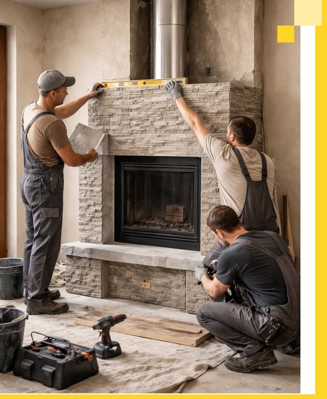 Профессиональный монтаж каминов под ключ в Владикавказе для дома