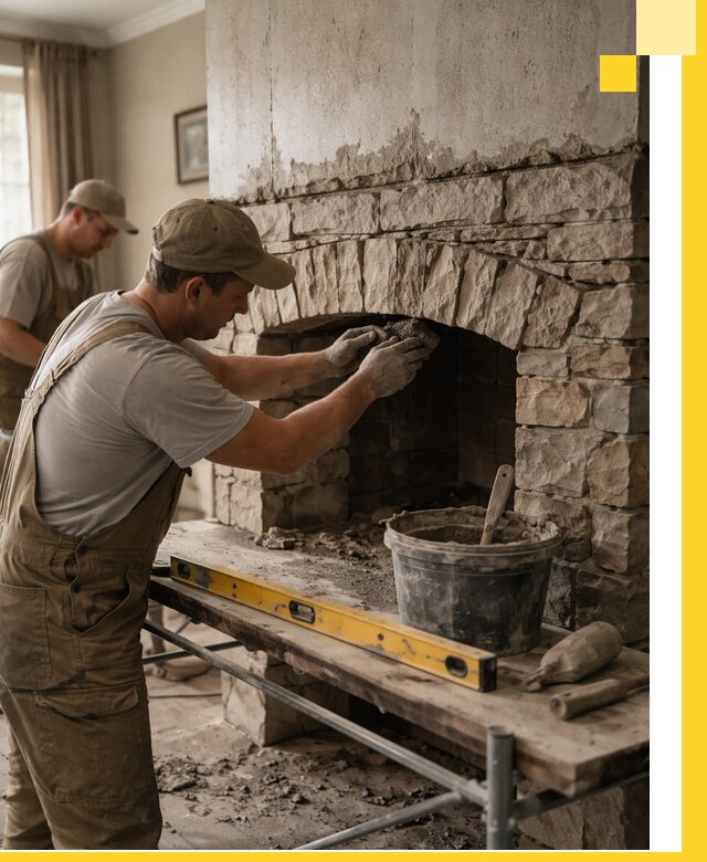 Изготовление каминов под ключ в Владикавказе, монтаж и отделка