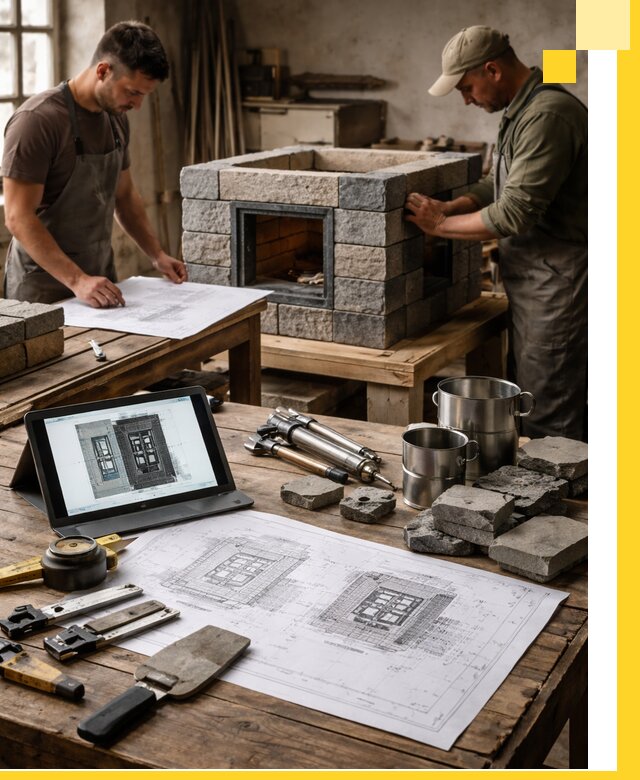 Разработка проектов печей с согласованием и монтажом в Владикавказе