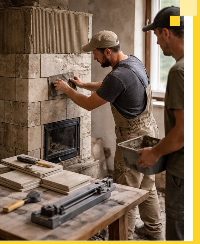 Профессиональная облицовка печей в Владикавказе: керамика и камень