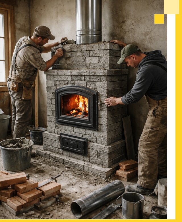 Производство, поставка и монтаж дровяных печей в Владикавказе