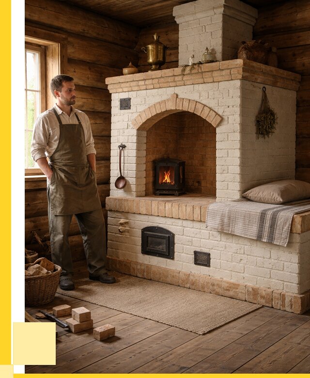 Русские печи с лежанкой под ключ в Владикавказе от 154620 р. ЭриданВкз