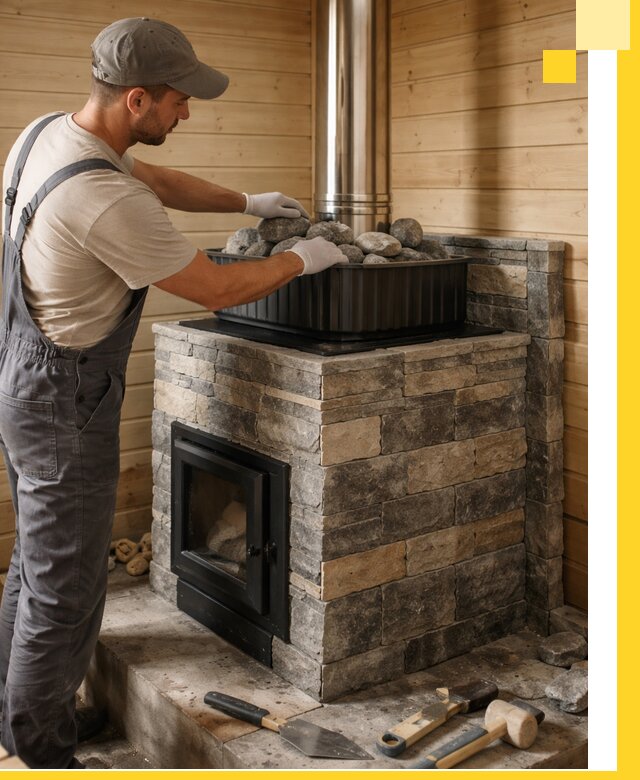 Печи для парной в Владикавказе, производство, монтаж и обслуживание