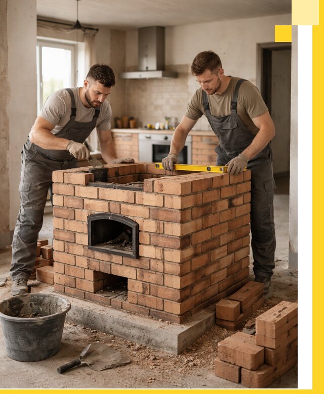 Установка и монтаж печей в частном доме в Владикавказе под ключ