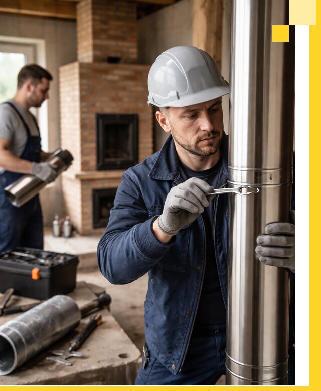 Профессиональный монтаж дымоходов для печей в Владикавказе