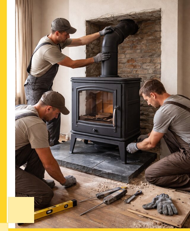 Монтаж печи камина в частном доме в Владикавказе от 25770 р. | ЭриданВкз