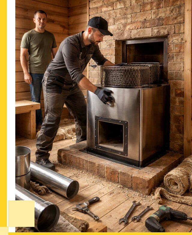 Монтаж банных печей под ключ в Владикавказе от 18554 р., ЭриданВкз