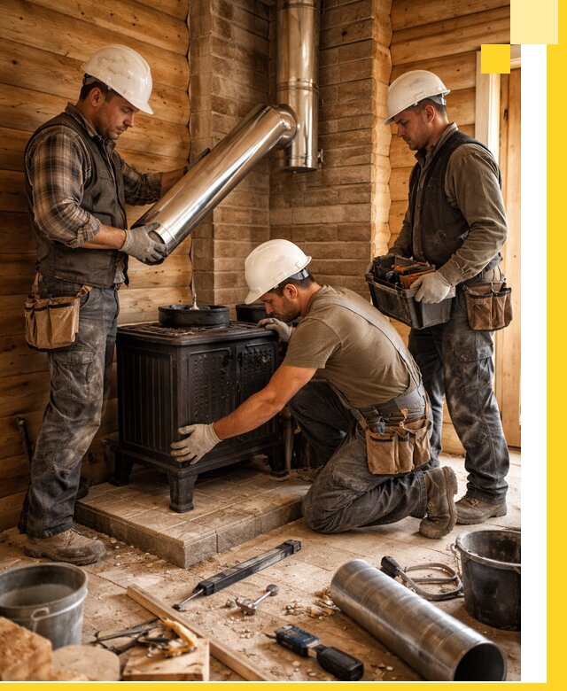 Профессиональный монтаж банных печей и дымоходов в Владикавказе