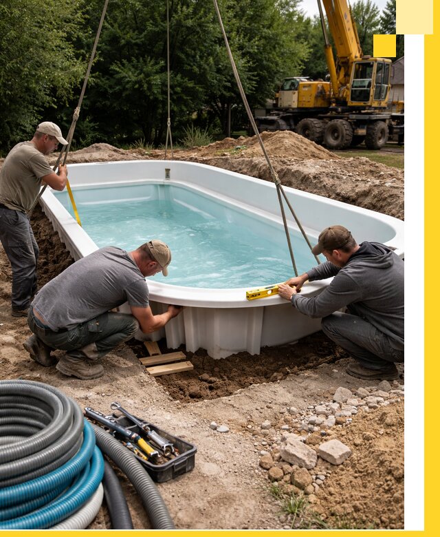 Установка и монтаж композитных бассейнов под ключ в Владикавказе