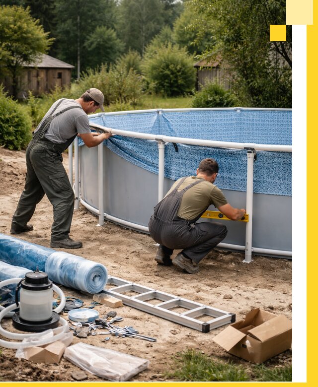 Установка и монтаж каркасных бассейнов в Владикавказе под ключ