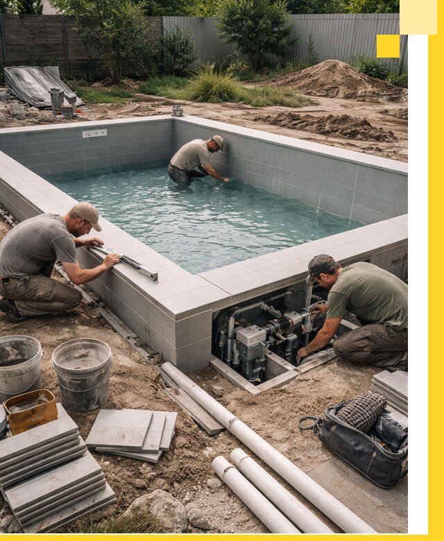 Строительство и монтаж бассейнов для дачи под ключ в Владикавказе