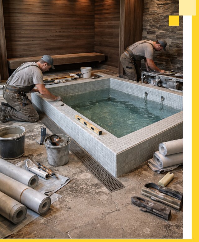 Установка и строительство бассейнов для сауны в Владикавказе