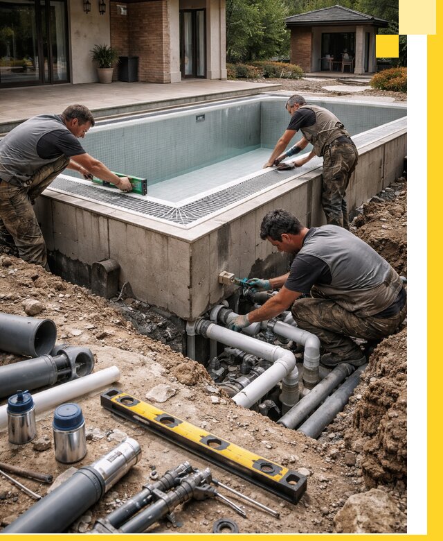 Строительство переливных бассейнов в Владикавказе под ключ