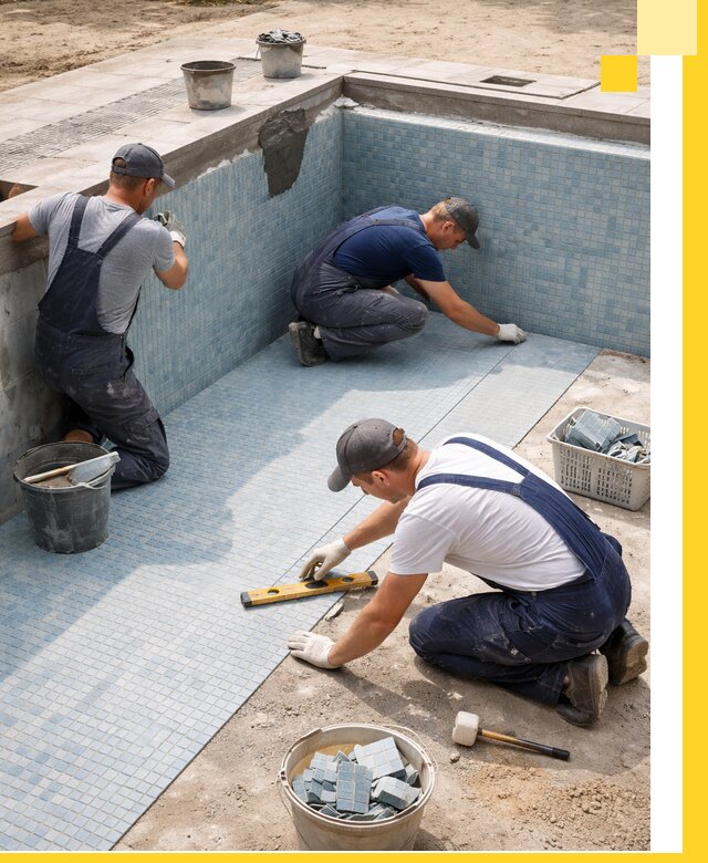 Укладка и установка плитки для бассейнов под ключ в Владикавказе