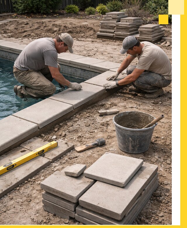 Установка и изготовление копингового камня для бассейнов в Владикавказе