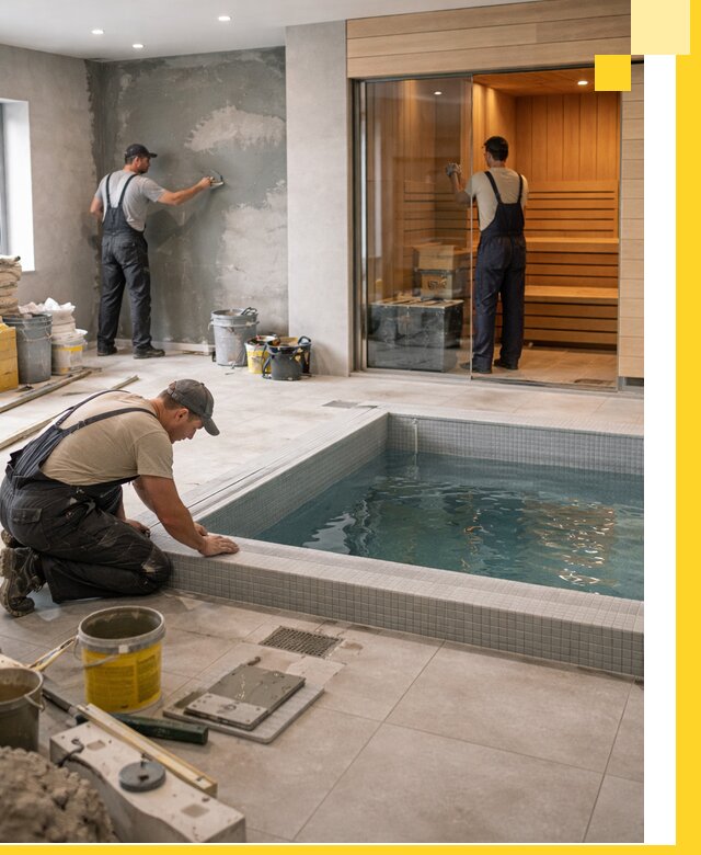 Проектирование и строительство сауны с бассейном в Владикавказе