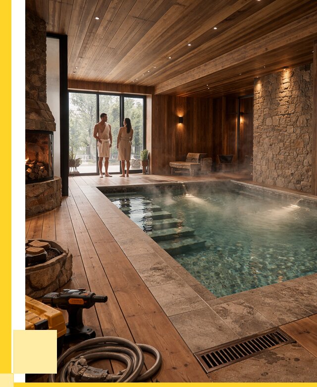 Проекты бань с бассейном под ключ в Владикавказе от 77310 р., ЭриданВкз