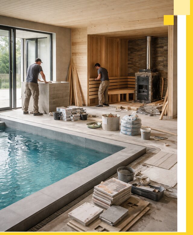 Проектирование и строительство бань с бассейном в Владикавказе