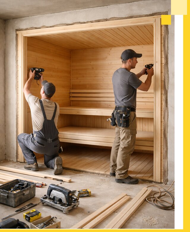 Монтаж саун под ключ в Владикавказе — проектирование и установка