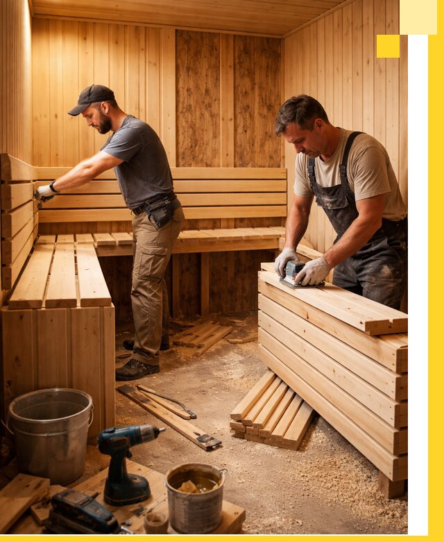 Профессиональный комплексный ремонт саун под ключ в Владикавказе