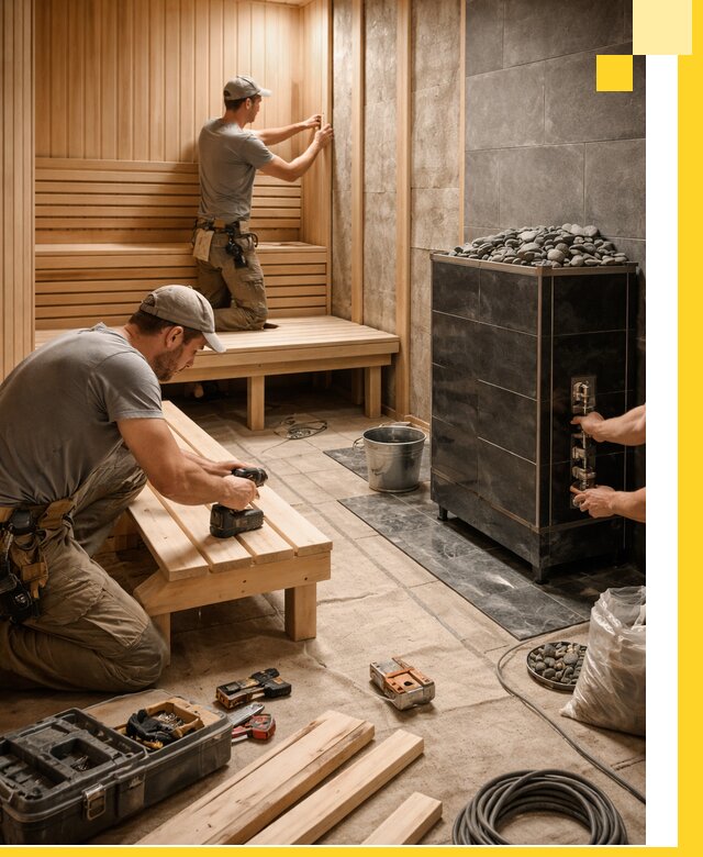 Дизайн и строительство интерьерных саун под ключ в Владикавказе