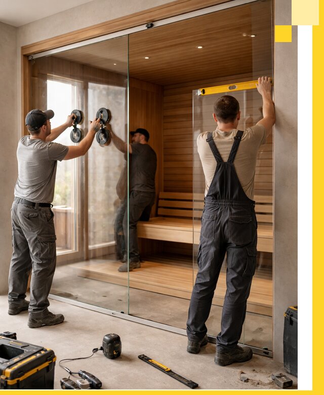 Производство и монтаж стеклянных саун под ключ в Владикавказе