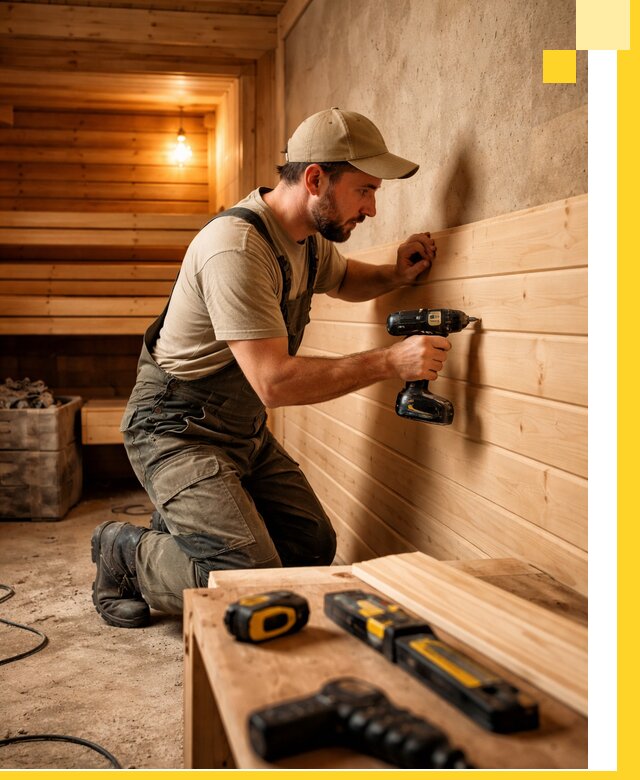 Профессиональная внутренняя отделка бани в Владикавказе под ключ