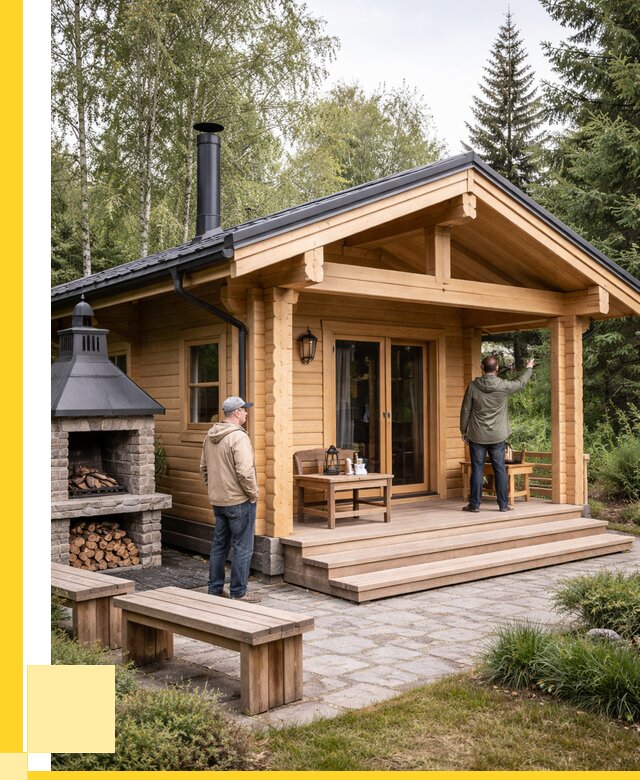 Деревянные бани под ключ в Владикавказе от 463860 р. | ЭриданВкз