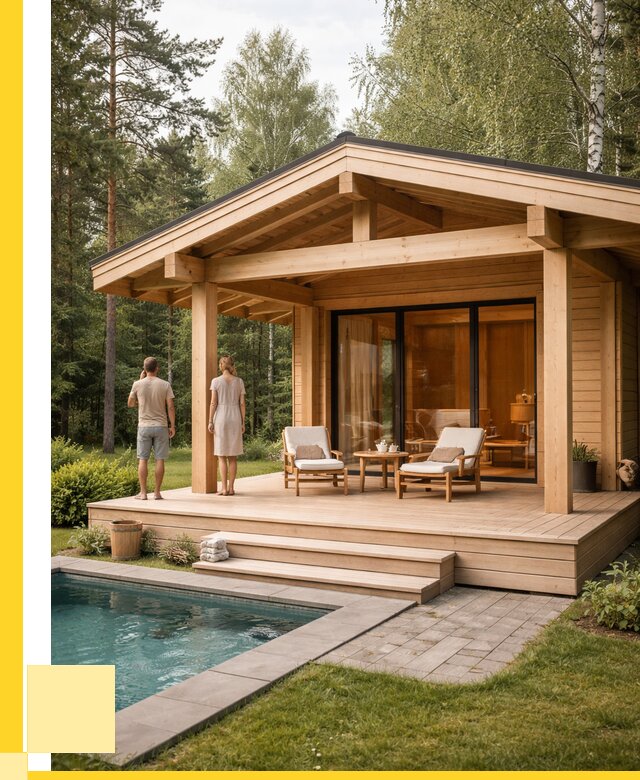 Бани с террасой под ключ в Владикавказе от 618480 р. | ЭриданВкз