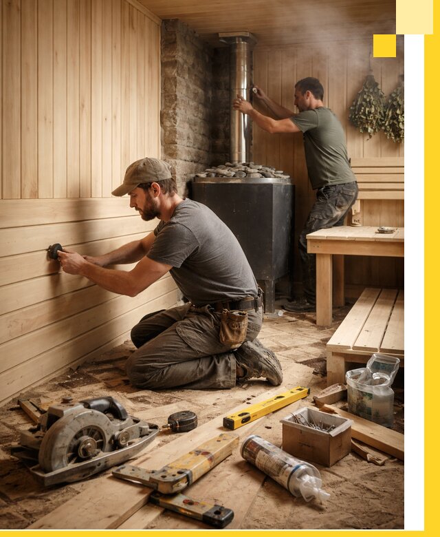 Полное строительство и оснащение парных под ключ в Владикавказе