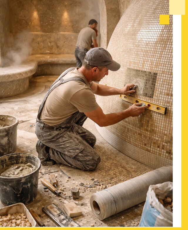 Хамам под ключ в Владикавказе: проектирование, строительство, отделка