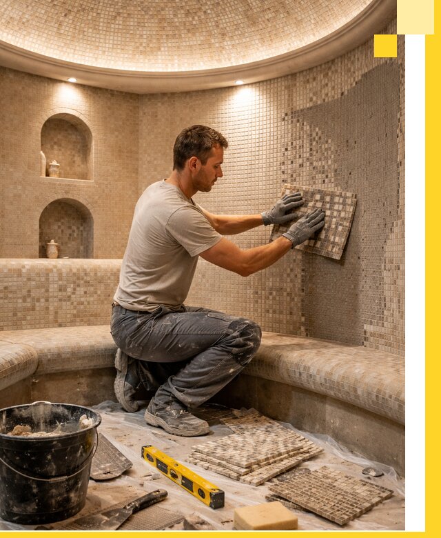 Устройство и монтаж домашнего хамама под ключ в Владикавказе