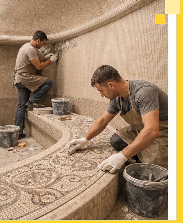 Плитка для хамама в Владикавказе, укладка, подбор и поставка