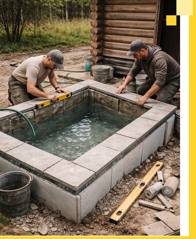 Изготовление и установка холодных купелей под ключ в Владикавказе